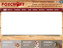 Tablet Screenshot of foxcroftveterinaryservice.com